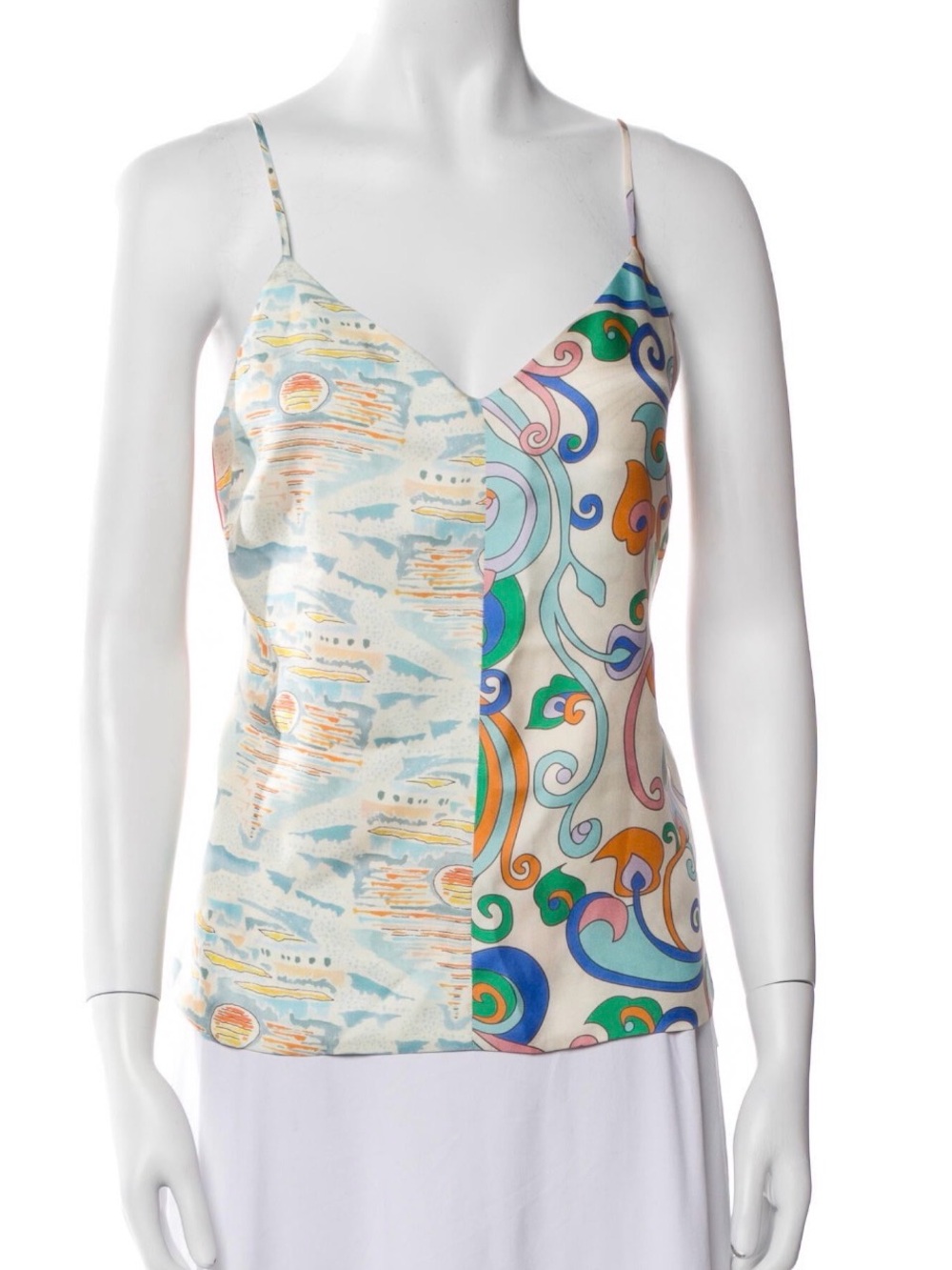 Pastel Multi Print Spaghetti-Strap Cami